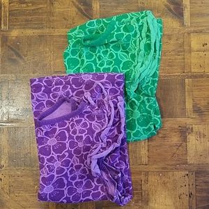 2 organic cotton flutter sleeve shirts size 7-8